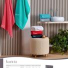 Kit de toalha de banho 3 pç 100% algodão Karicia -Mafratex ( Piscina, Chiclete e Branco)