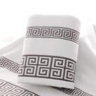 Kit de Toalhas de Banho e Rosto, 2 Peças, Branco com Desenho Geométrico, 70x140cm Kit de Toalhas de Banho e Rosto, 2 Peças, Branco com Desenho Geométrico, 70x140cm