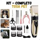 Kit de Tosa Profissional para Pets Cortador Sem Fio e Silencioso 110V