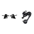 Kit de Transmissão 18v Preto até 40 dentes 2x9v Alavanca e Cambio Traseiro