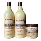 Kit de Tratamento Capilar Colágeno (Shampoo, Condicionador 1L e Máscara 500g ) Omega Hair