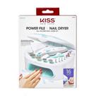 Kit de tratamento de unhas KISS Power File X Nail Dryer 16 acessórios Kit de tratamento de unhas KISS Power File X Nail Dryer 16 acessórios