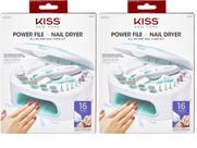 Kit de tratamento de unhas KISS Power File X Nail Dryer 2464N (pacote com 2)