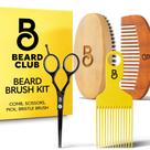 Kit de Tratamento para Barba The Beard Club - Escova, Pente e Tesoura