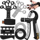 Kit de treinamento de força Grip KEWAE, pacote com 6 exercícios para dedos