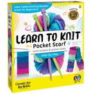 Kit de tricô Creativity para crianças Aprenda a tricotar cachecol de bolso
