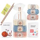 Kit de tricô Thoughtful Stitch para iniciantes com 100% algodão
