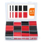 Kit de tubos termorretráteis Wirefy 190 PCS, proporção 4:1, preto e vermelho