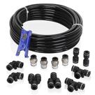 Kit de tubulação Air Line Hromee 1/4 de polegada (6,35 mm) OD x 10 m com acessórios