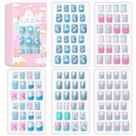 Kit de Uñas Postizas Laza 120 piezas para Niñas - Cubierta Completa Arcoíris