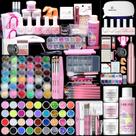 Kit de unhas de acrílico SAVILAND Nails Set com esmalte de gel para perfurar unhas
