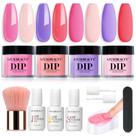 Kit de Unhas Dip Powder AZUREBEAUTY com 4 Cores - Kit Inicial