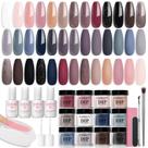 Kit de unhas Dip Powder AZUREBEAUTY Starter 20 cores 31 unidades