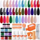 Kit de unhas Dip Powder Modelones de 20 cores com ferramentas para mulheres