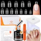 Kit de unhas em gel modelones Short Ammond com 216 unidades de unhas postiças