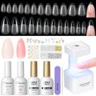Kit de unhas em gel PEACECOLOR Ammond com 240 unidades de pontas de unhas transparentes
