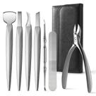 Kit de unhas encravadas para faca de pedicure FERYES, 7 unidades com estojo de couro