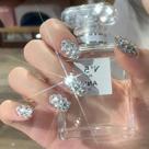 Kit de unhas falsas OSTTMA Luxury Strass Press-on Nails Kit de unhas falsas OSTTMA Luxury Strass Press-on Nails