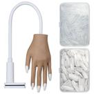 Kit de unhas postiças Acrylic Practice Hand BORNBYME com 200 pontas de unhas Kit de unhas postiças Acrylic Practice Hand BORNBYME com 200 pontas de unhas