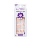 Kit de Unhas Postiças imPRESS Blanc Chic com 24 Pontas Francesas