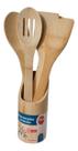 Kit De Utensilio Em Bambu