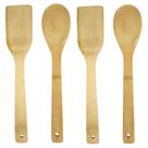 Kit De Utensílios Colheres De Pau Em Bambu Com 4 Unidades Kit De Utensílios Colheres De Pau Em Bambu Com 4 Unidades