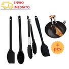 Kit de Utensílios de Preparo de Receitas em Silicone Multifunções com Pegador