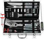 Kit de Utensílios para Churrasco BBQ Grilljoy 24 Peças em Aço Inoxidável Kit de Utensílios para Churrasco BBQ Grilljoy 24 Peças em Aço Inoxidável