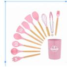 KIT de Utensílios Para Cozinha em Silicone e Bambu 12 Peças LOJA UTILIMIX