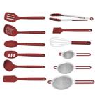 Kit de Utensílios Tramontina Softta em Silicone Vermelho 12 Peças