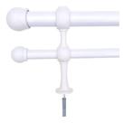 Kit De Varão para Cortina 2m Duplo De 28mm E 19mm Branco