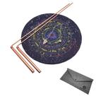 Kit de varas de radiestesia de cobre varas de bruxa/2 peças mais pêndulo de radiestesia e tapete de adivinhação varas de água, bastões de bruxa para adivinhação, caça de fantasmas, ouro, respostas espirituais, sim/não.