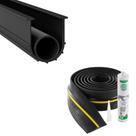 Kit de vedações de soleira e inferior para portas de garagem VEVOR 10FT Black