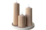 Kit de velas Pilar Romana Trio com bandeja