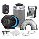 Kit de ventilação iPower GLFANXEXPSET6D25CHUMD 6 polegadas 294 CFM Kit de ventilação iPower GLFANXEXPSET6D25CHUMD 6 polegadas 294 CFM