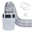 Kit de ventilação para secador interno, balde de filtro VIWINVELA 3 em 1, prata