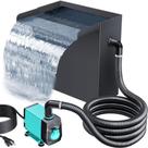 Kit de vertedouro em cascata POPOSOAP, bomba de aço inoxidável de 34 cm