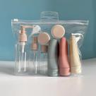 Kit de Viagem com 11 Itens Frascos Potes Spray para Cremes Shampoo Perfume com Bolsa de Transporte