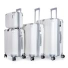 Kit de Viagem com 4 Peças ABS Policarbonato com Expansor Brasil Maloa Branco