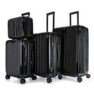 Kit de Viagem com 4 Peças ABS Policarbonato com Expansor Brasil Maloa Preto Kit de Viagem com 4 Peças ABS Policarbonato com Expansor Brasil Maloa Preto