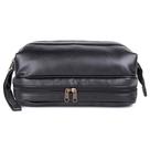Kit de viagem Dopp Jumbo Black Vegan Leather com itens de bônus