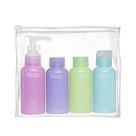 Kit de Viagem Nécessaire 4 Frascos Shampoo Creme Tampas Sortidas Ricca