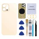 Kit de vidro traseiro Perzework para iPhone 12 Pro 6.1" dourado