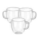 Kit de Xícara Café Vidro Fundo Duplo Expresso Chá Peças Luther Home