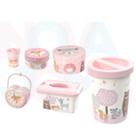 Kit Decora Para Quarto Do Bebe 6 Peças bichinhos rosa - plasutil