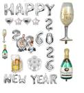 Kit Decoração Ano Novo 2026 Reveillon Prata