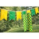 Kit Decoração Copa Do Mundo Rolo Plástico de 25m e 10 Metros de Bandeirinha