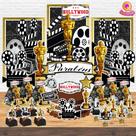 Kit Decoração de Festa Aniversário Bolo Topper Hollywood Qfestança -78 Itens
