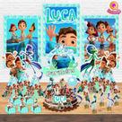 Kit Decoração de Festa Aniversário Bolo Topper Luca Qfestança -78 Itens