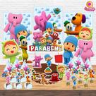 Kit Decoração de Festa Aniversário Bolo Topper Pocoyo Qfestança -78 Itens